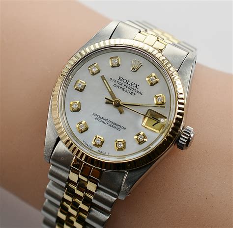 rolex watch datejust gold